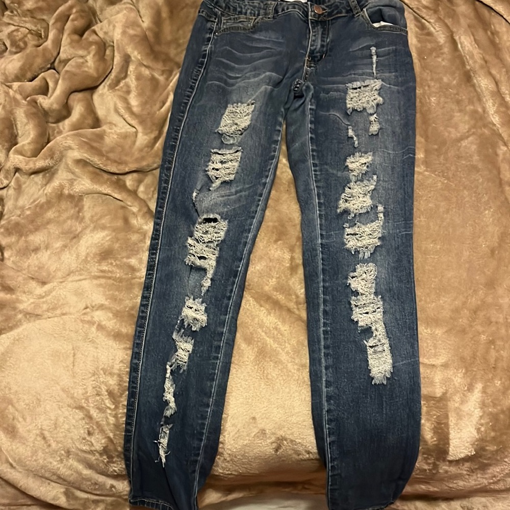 girls distressed jeans